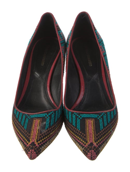 Nicholas Kirkwood Printed Embroidered Accent Pumps
