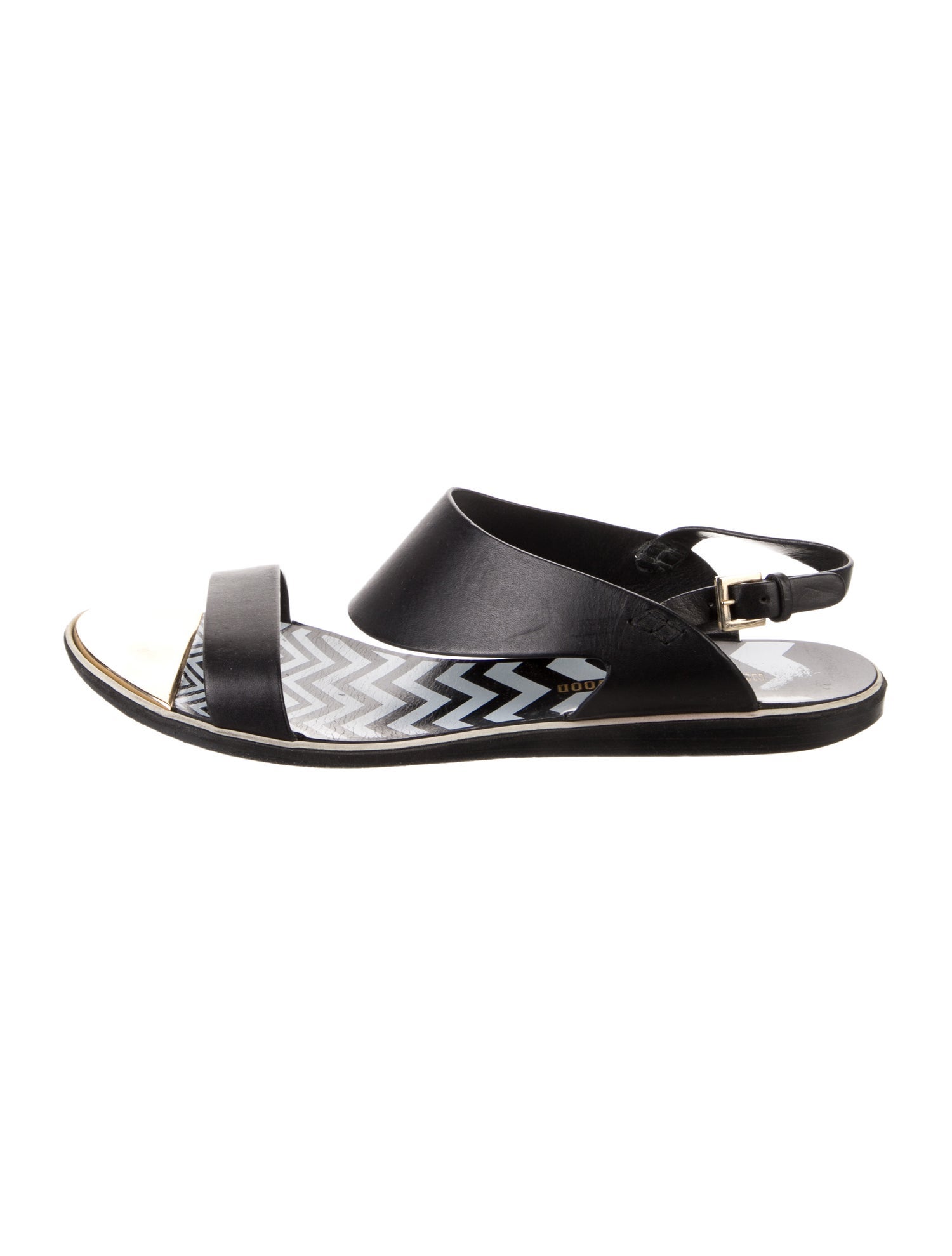 Nicholas Kirkwood Leather Printed Slingback Sandals