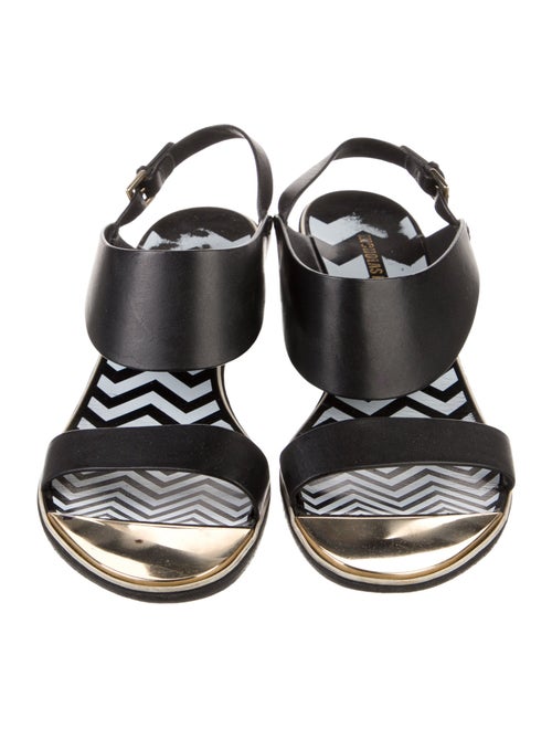 Nicholas Kirkwood Leather Printed Slingback Sandals