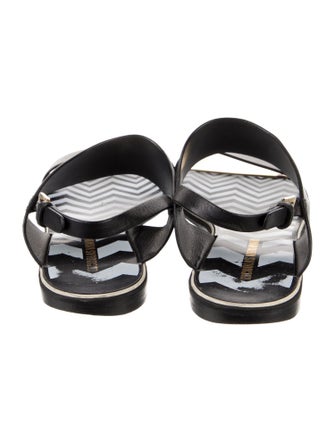 Nicholas Kirkwood Leather Printed Slingback Sandals