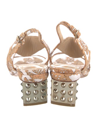 Nicholas Kirkwood Animal Print Studded Accents Sandals