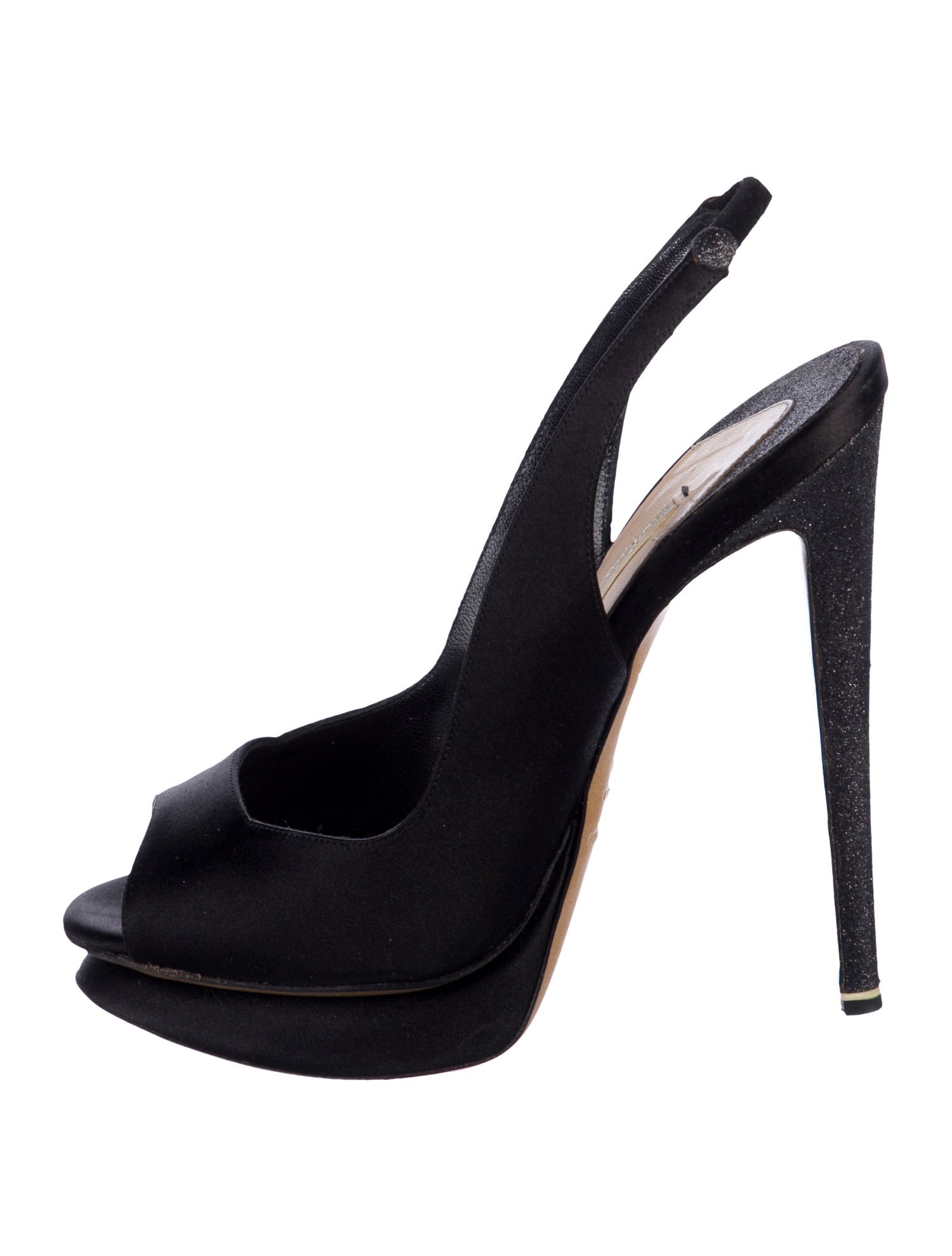 Nicholas Kirkwood Faux Pearl Accents Satin Slingback Sandals