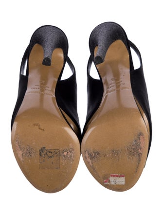 Nicholas Kirkwood Faux Pearl Accents Satin Slingback Sandals