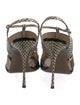 Nicholas Kirkwood Patent Leather Animal Print Slingback Sandals