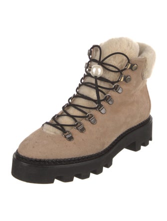 Nicholas Kirkwood Suede Printed Hiking Boots