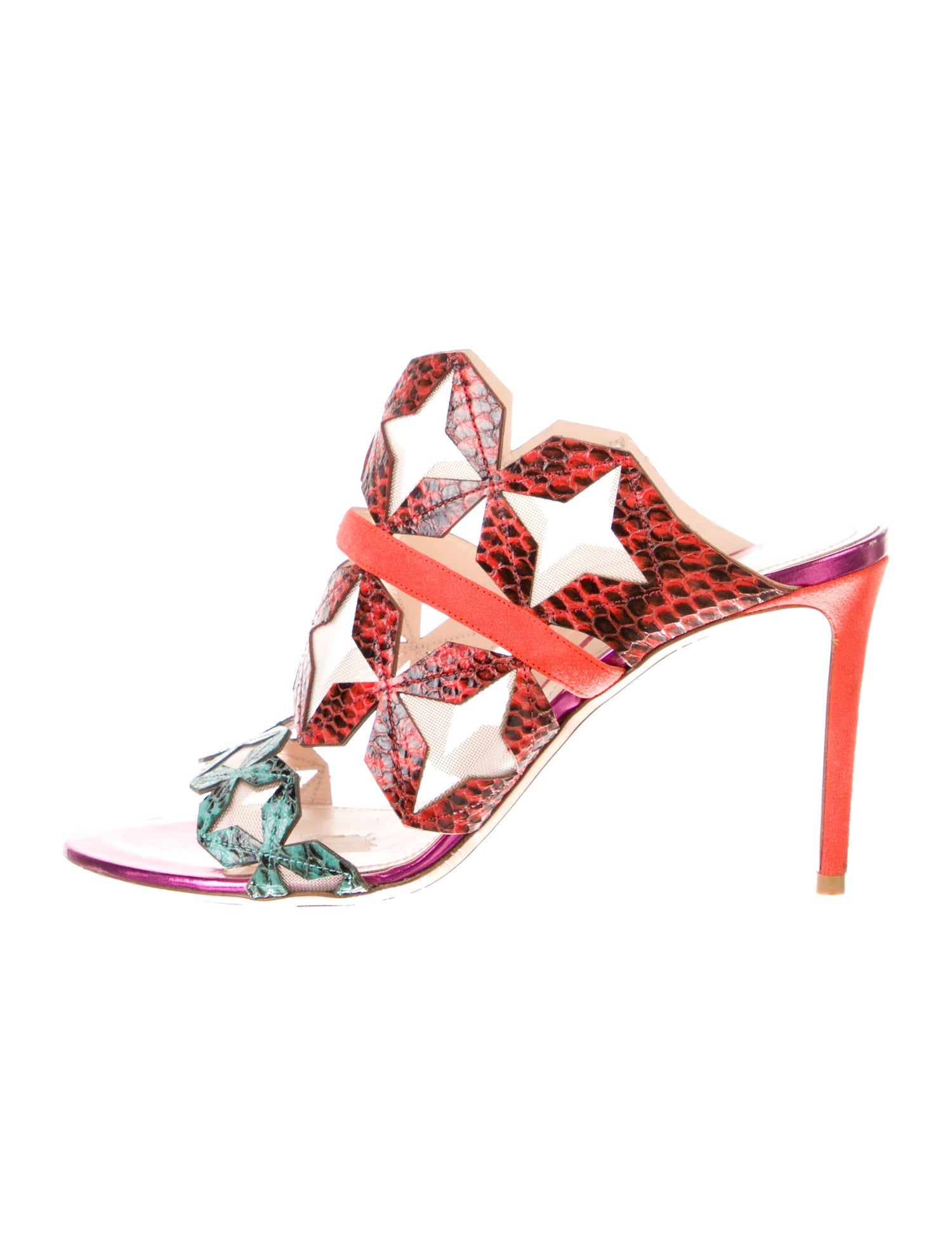 Nicholas Kirkwood Leather Printed Slides