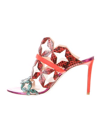 Nicholas Kirkwood Leather Printed Slides