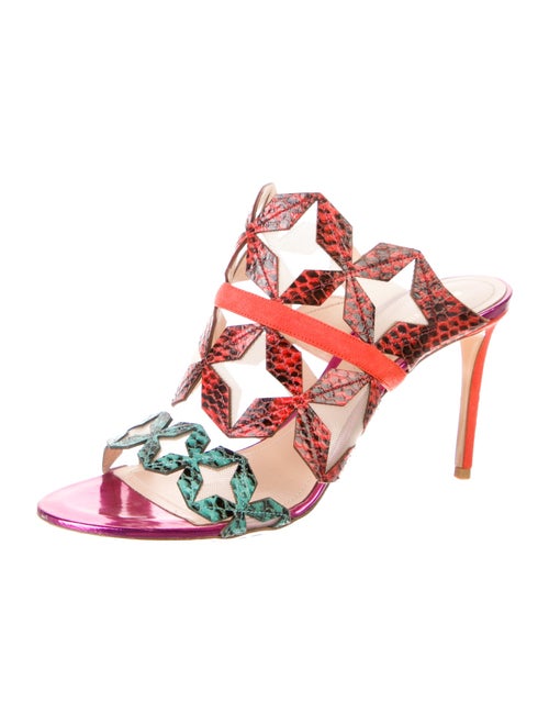 Nicholas Kirkwood Leather Printed Slides