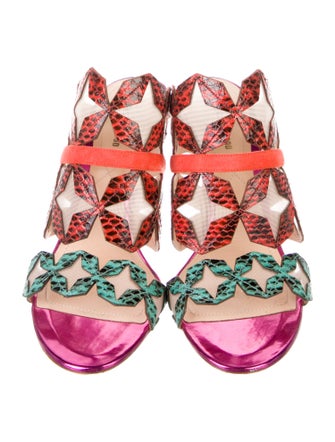 Nicholas Kirkwood Leather Printed Slides