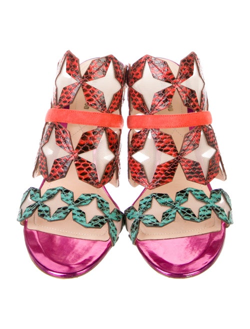 Nicholas Kirkwood Leather Printed Slides