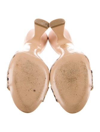 Nicholas Kirkwood Embossed Leather Animal Print Slides