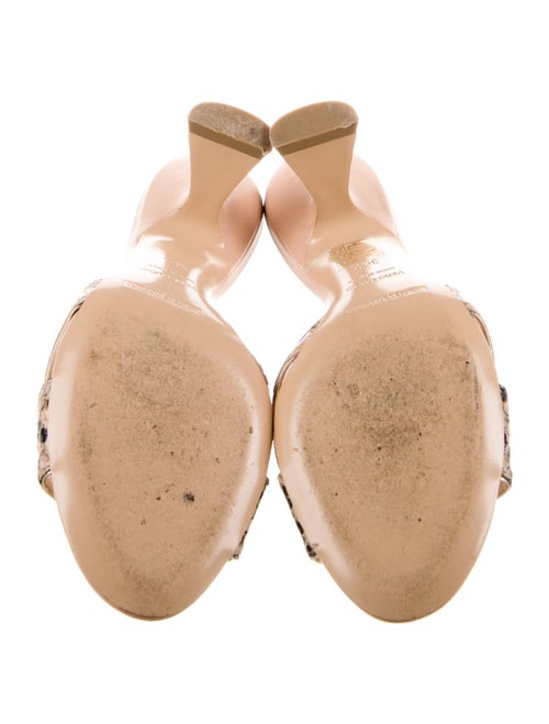 Nicholas Kirkwood Embossed Leather Animal Print Slides