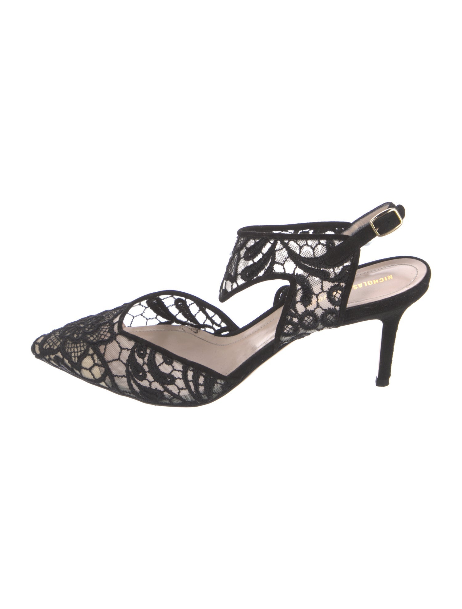 Nicholas Kirkwood Lace Lace Pattern Slingback Pumps
