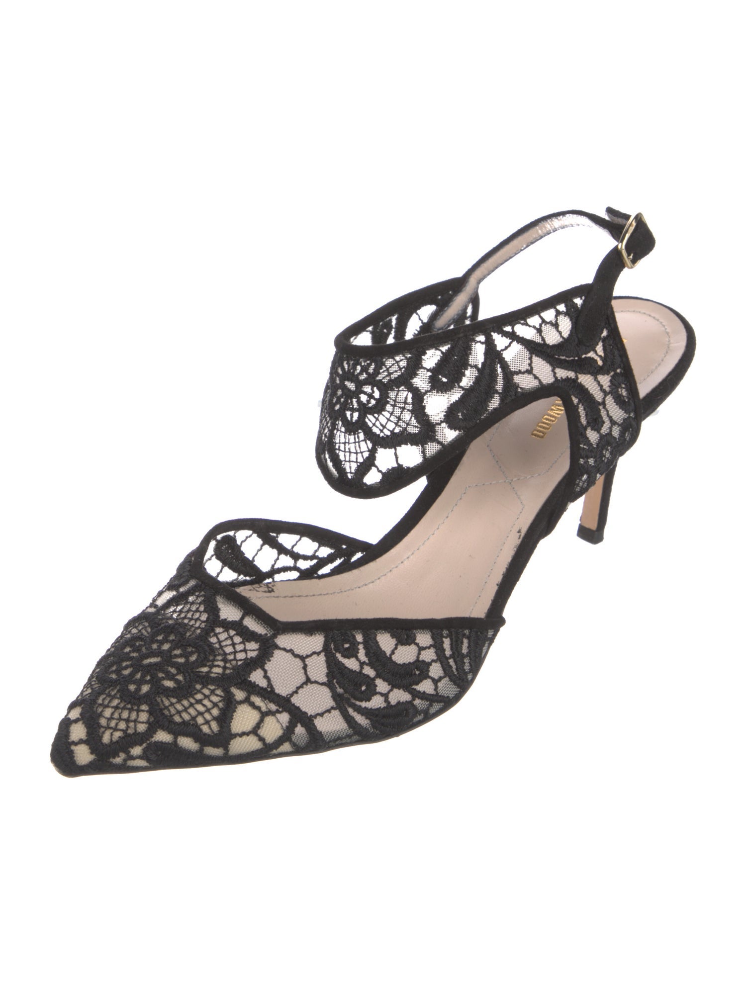 Nicholas Kirkwood Lace Lace Pattern Slingback Pumps