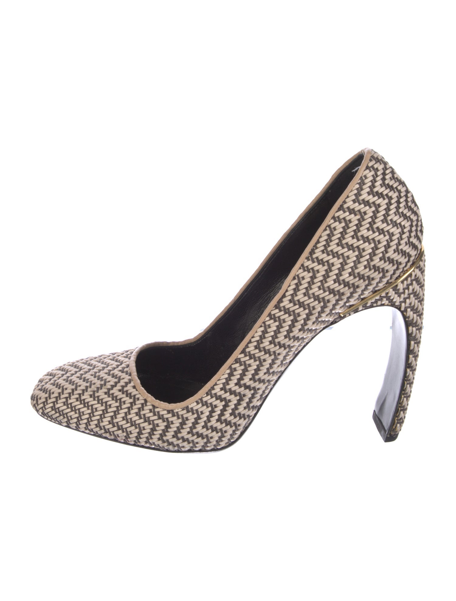 Nicholas Kirkwood Leather Houndstooth Print Pumps