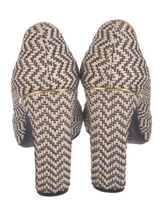 Nicholas Kirkwood Leather Houndstooth Print Pumps