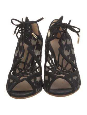 Nicholas Kirkwood Mesh Houndstooth Print Pumps