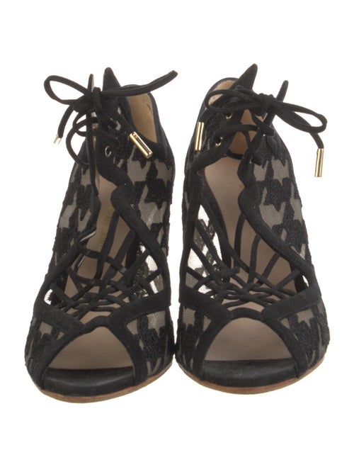 Nicholas Kirkwood Mesh Houndstooth Print Pumps