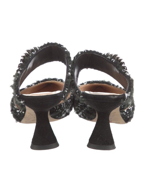 Nicholas Kirkwood Tweed Animal Print Slides