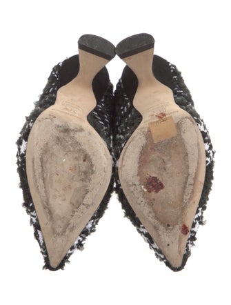 Nicholas Kirkwood Tweed Animal Print Slides