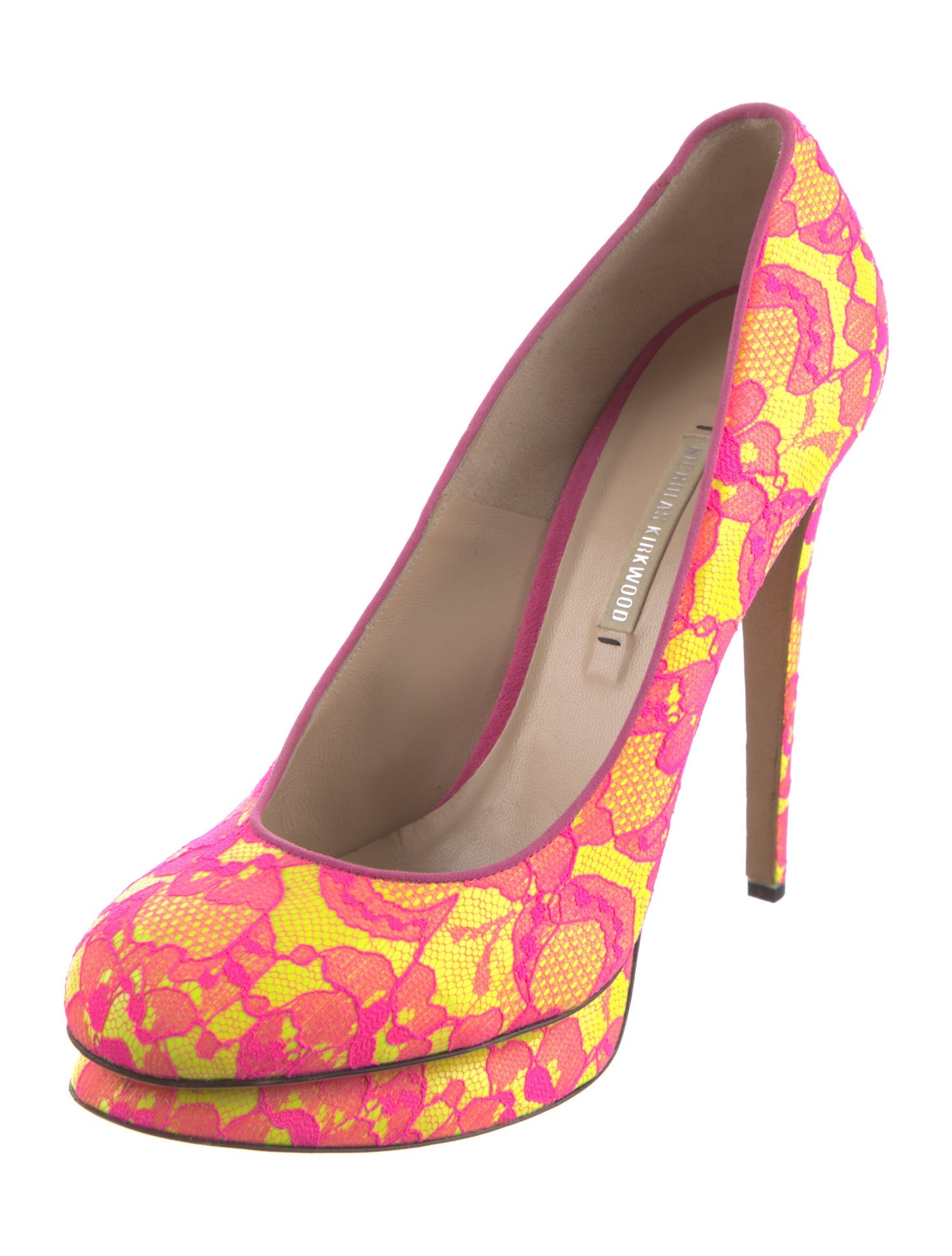 Nicholas Kirkwood Lace Printed Pumps