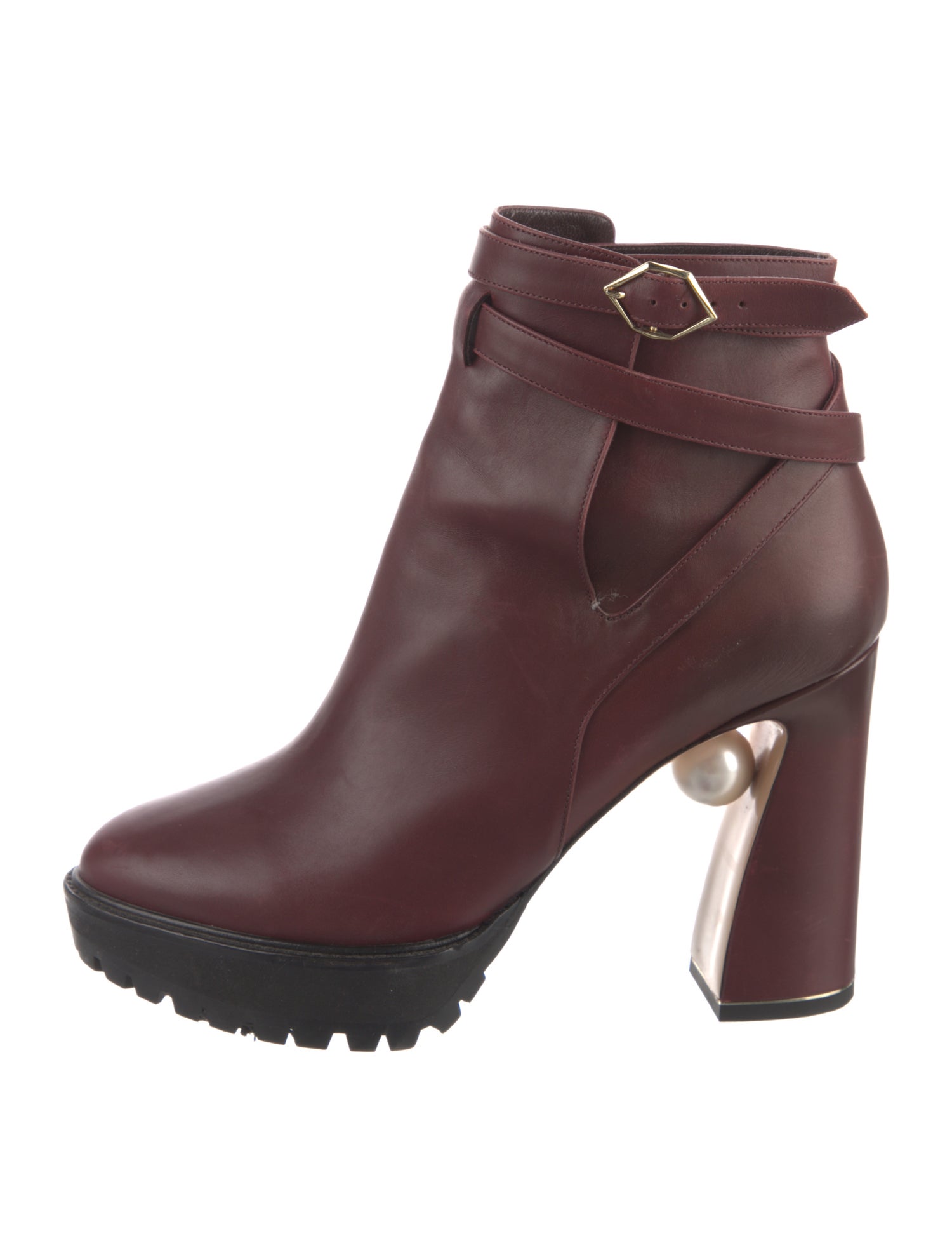 Nicholas Kirkwood Leather Beaded Accents Boots