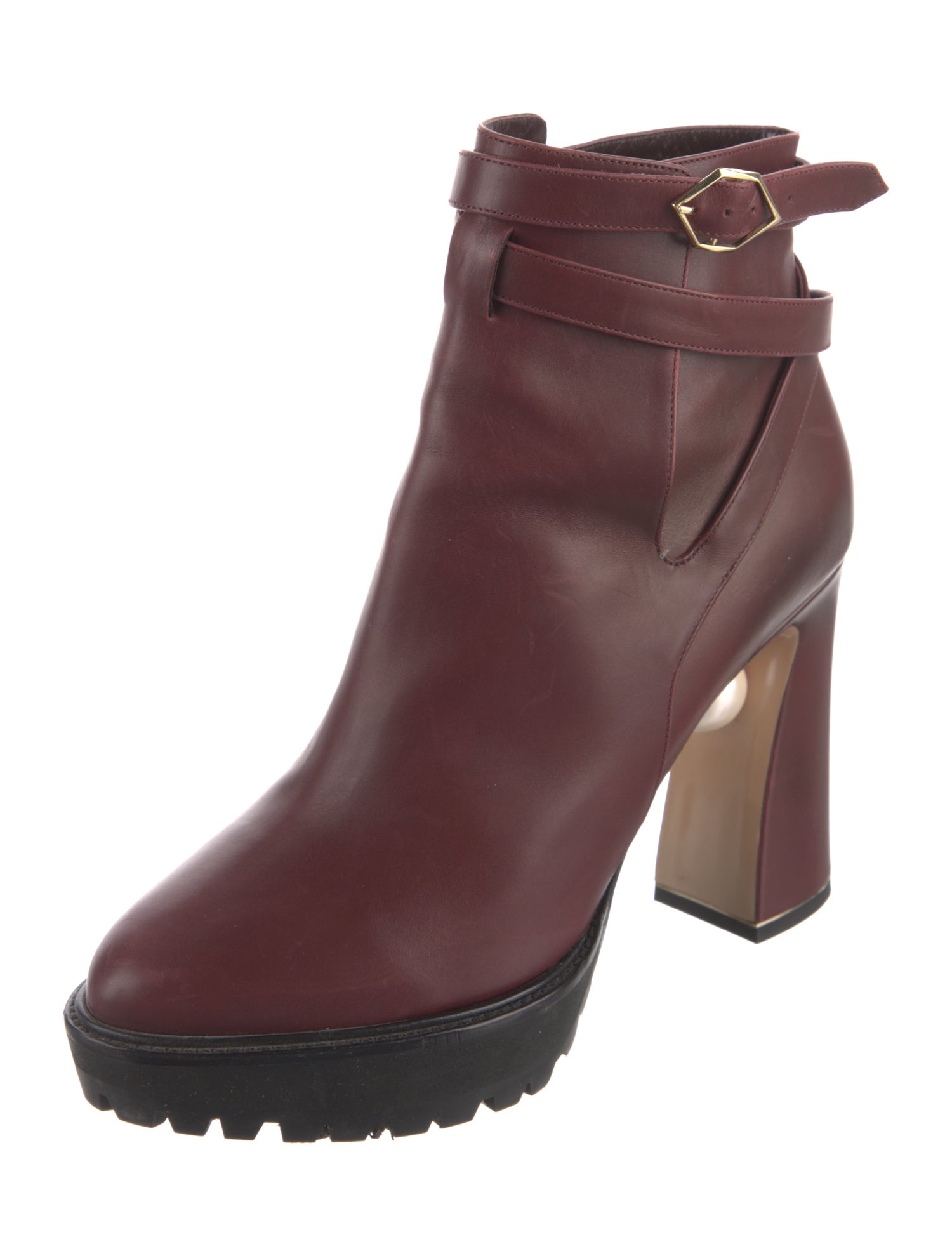 Nicholas Kirkwood Leather Beaded Accents Boots