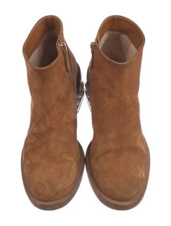 Nicholas Kirkwood Faux Pearl Accents Suede Boots