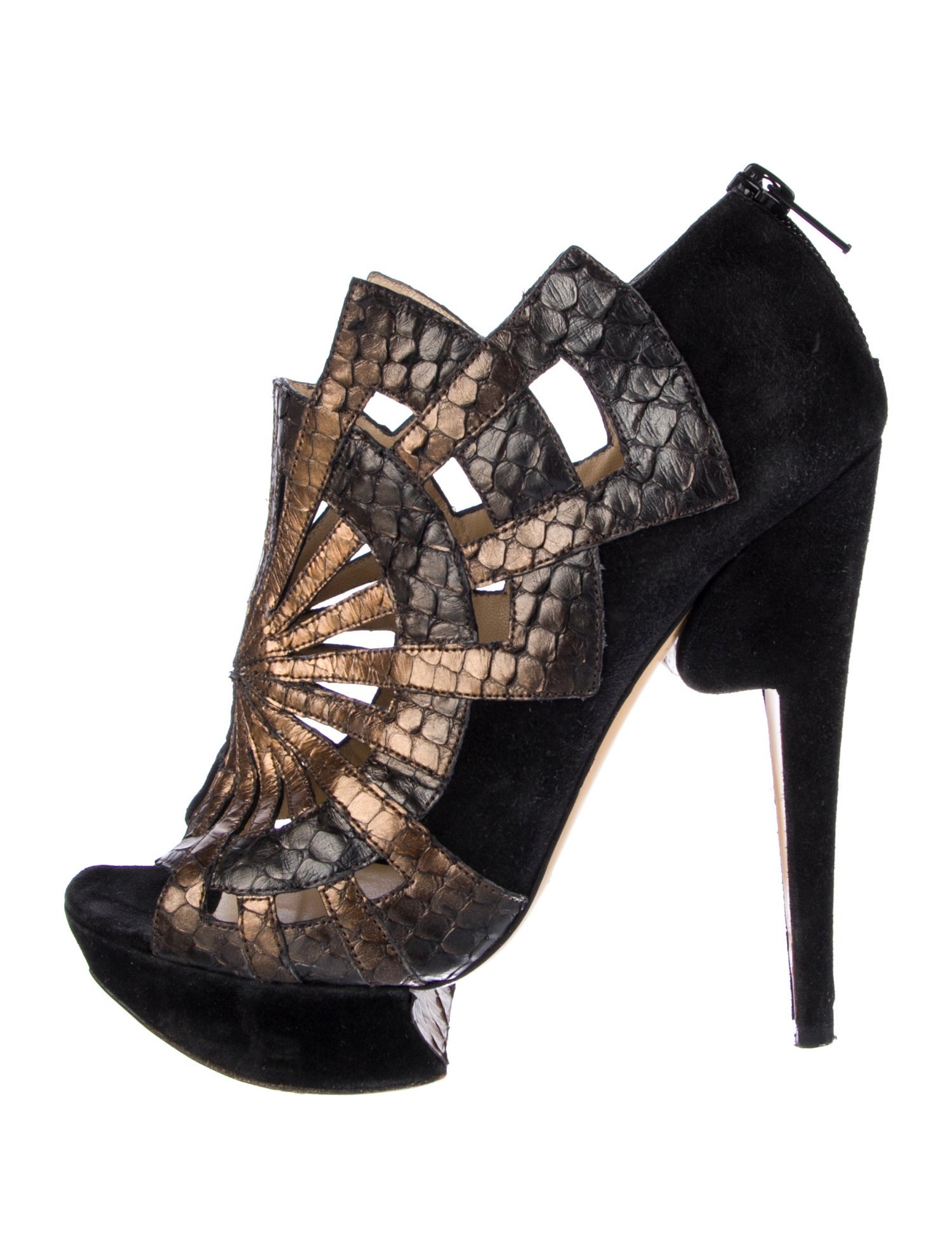 Nicholas Kirkwood Suede Animal Print Pumps