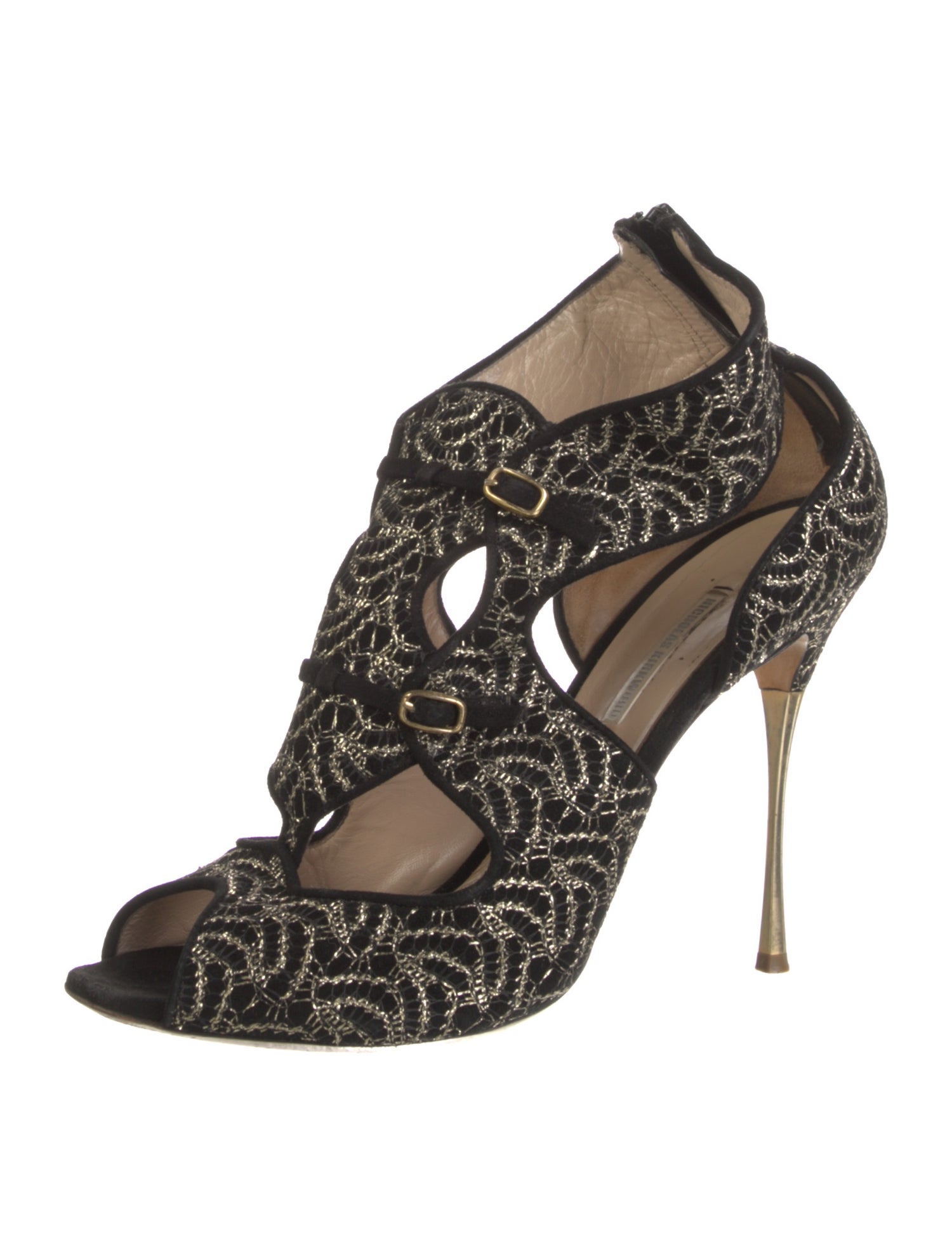 Nicholas Kirkwood Suede Printed Pumps