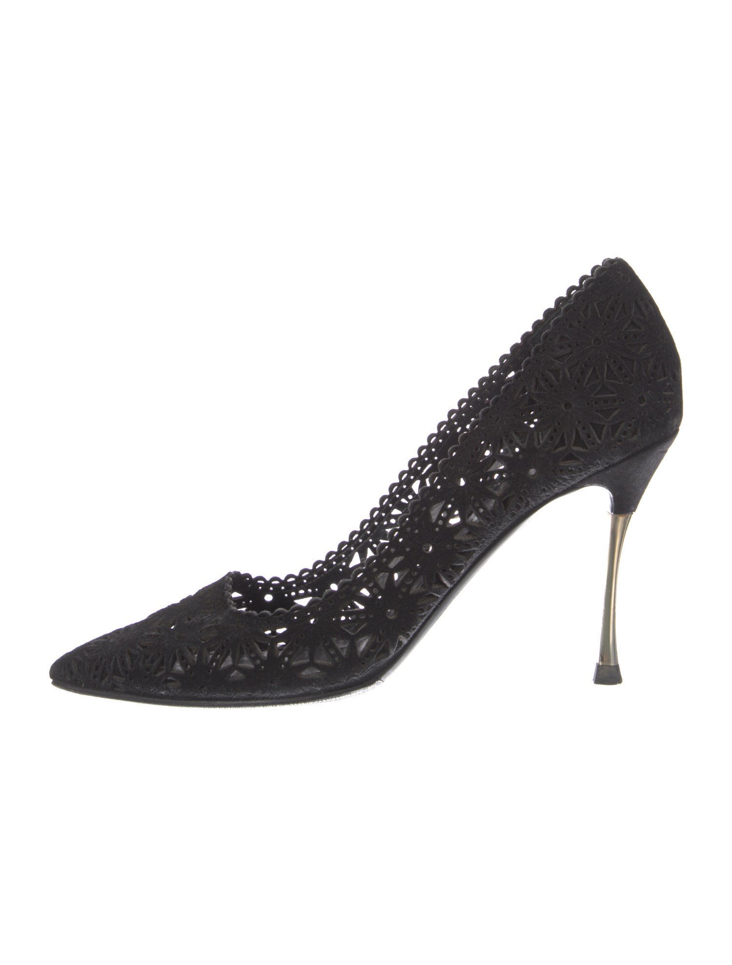 Nicholas Kirkwood Suede Lasercut Accents Pumps