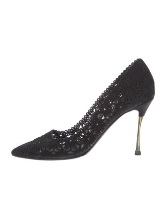 Nicholas Kirkwood Suede Lasercut Accents Pumps