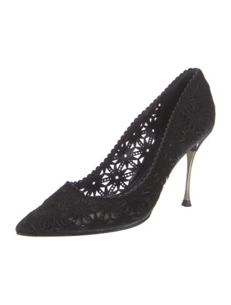 Nicholas Kirkwood Suede Lasercut Accents Pumps