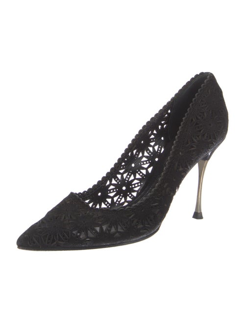 Nicholas Kirkwood Suede Lasercut Accents Pumps