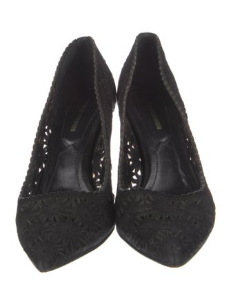Nicholas Kirkwood Suede Lasercut Accents Pumps