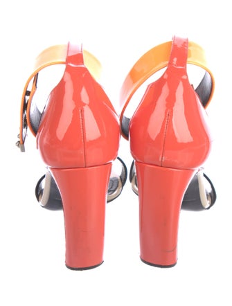 Nicholas Kirkwood Patent Leather Printed Sandals