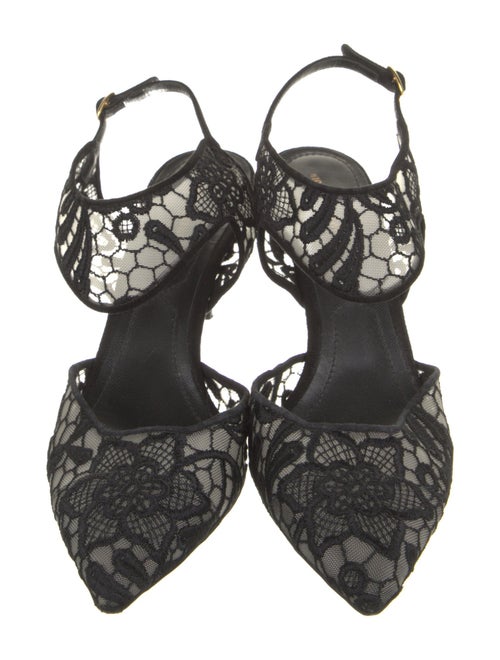 Nicholas Kirkwood Mesh Floral Print Slingback Pumps