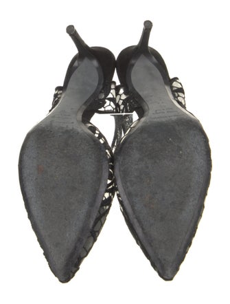 Nicholas Kirkwood Mesh Floral Print Slingback Pumps