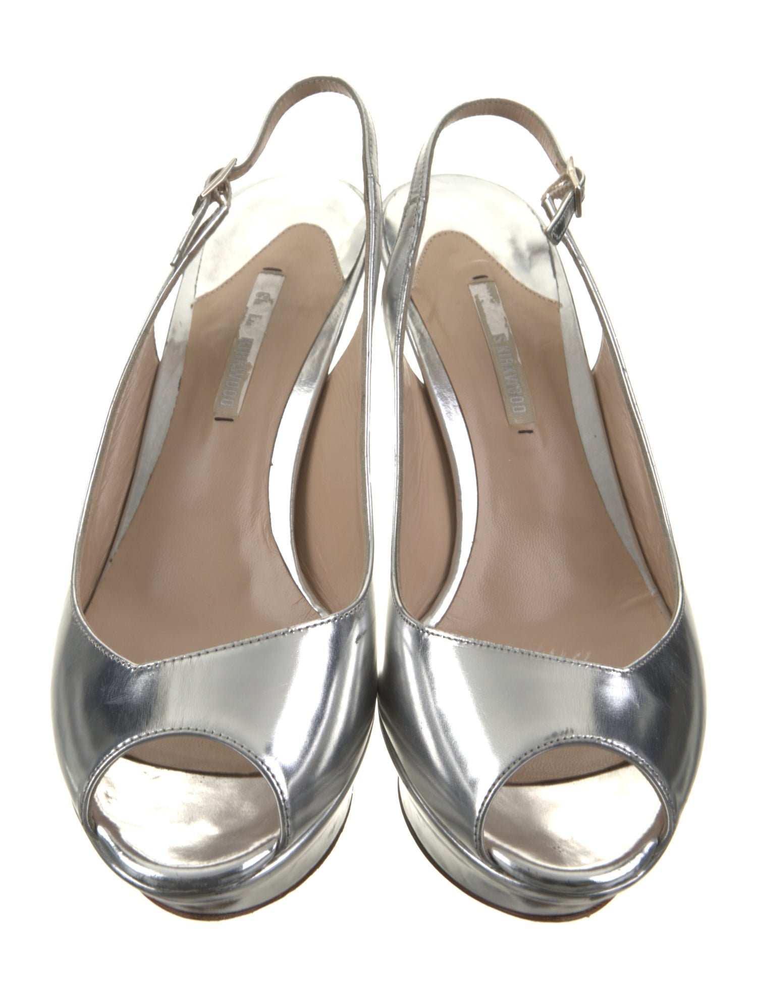Nicholas Kirkwood Patent Leather Slingback Pumps
