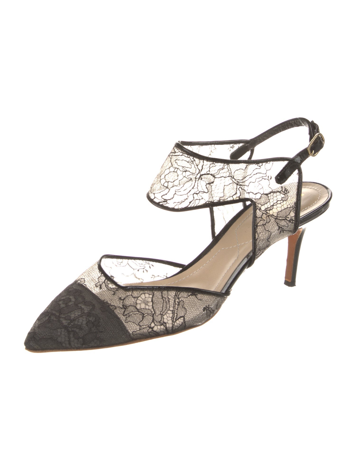 Nicholas Kirkwood Lace Lace Pattern Slingback Pumps