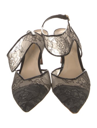 Nicholas Kirkwood Lace Lace Pattern Slingback Pumps
