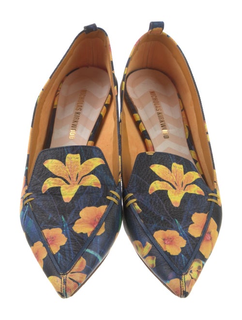 Nicholas Kirkwood Leather Floral Print Loafers