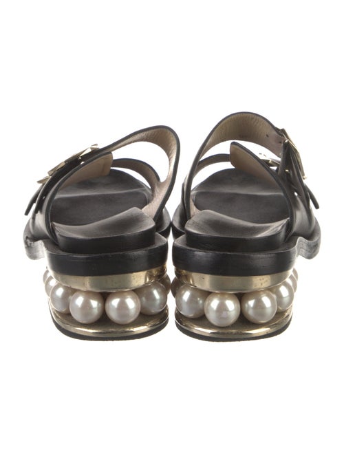 Nicholas Kirkwood Leather Beaded Accents Slides