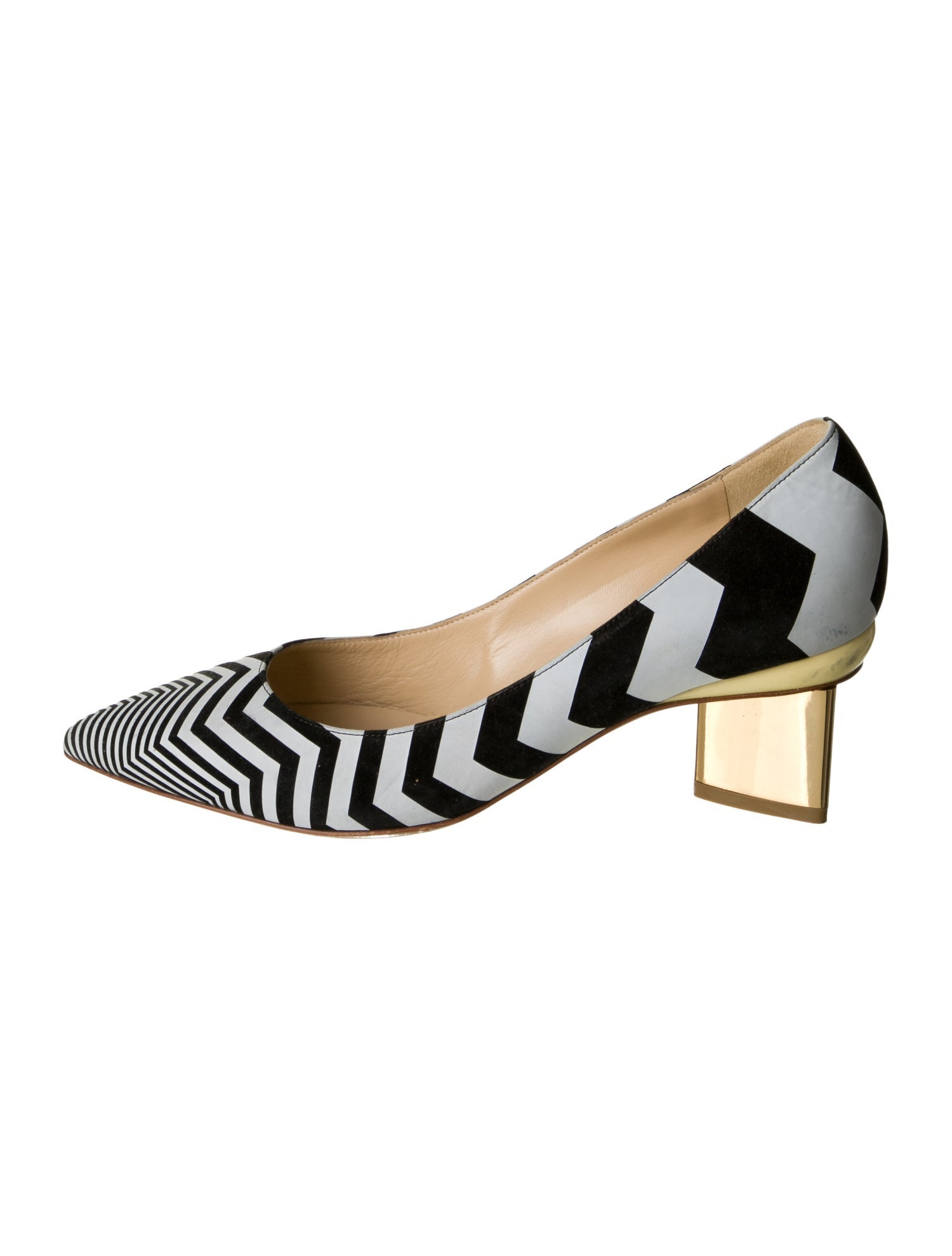 Nicholas Kirkwood Suede Striped Pumps