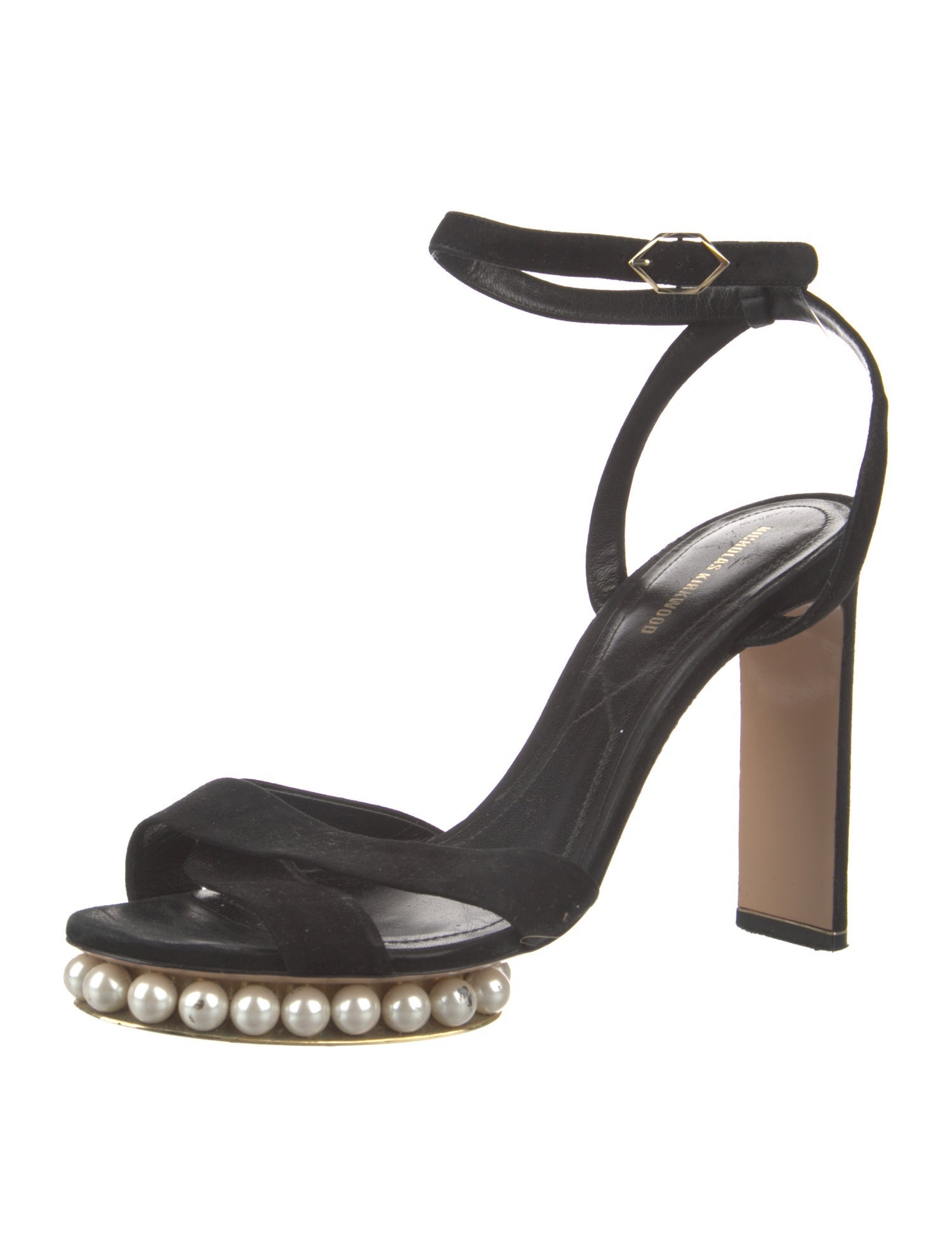 Nicholas Kirkwood Suede Beaded Accents Sandals