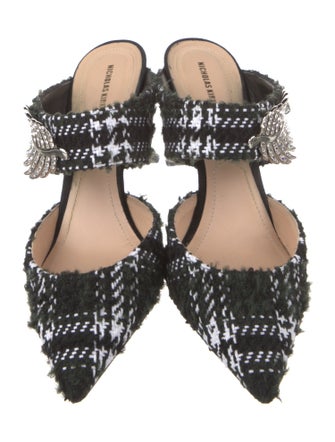 Nicholas Kirkwood Tweed Tweed Pattern Mules