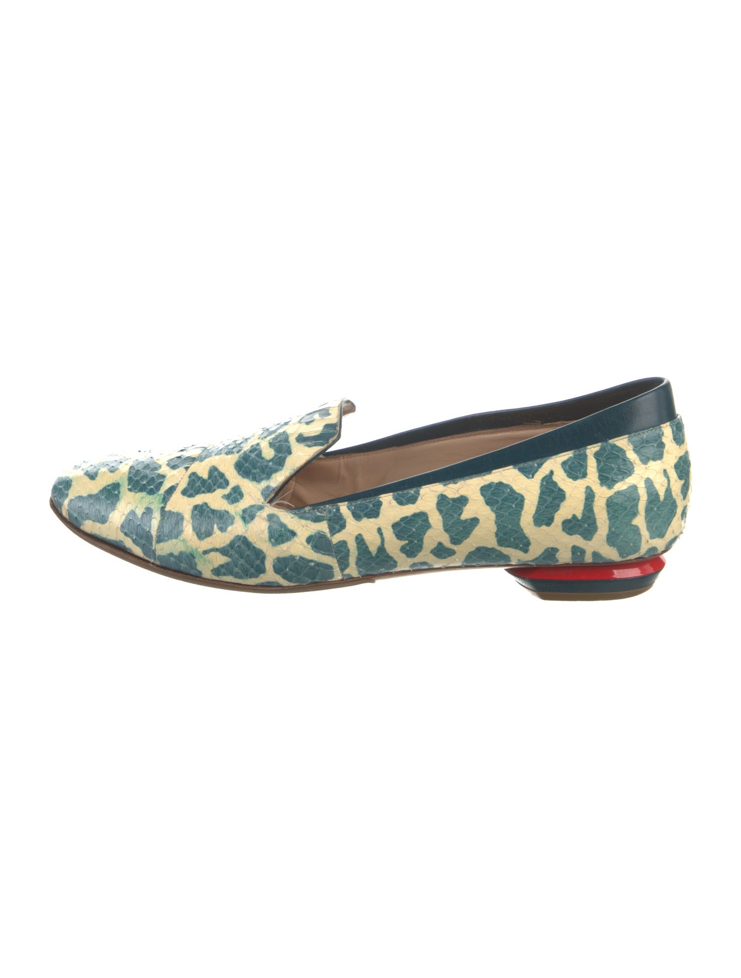Nicholas Kirkwood Snakeskin Animal Print Loafers