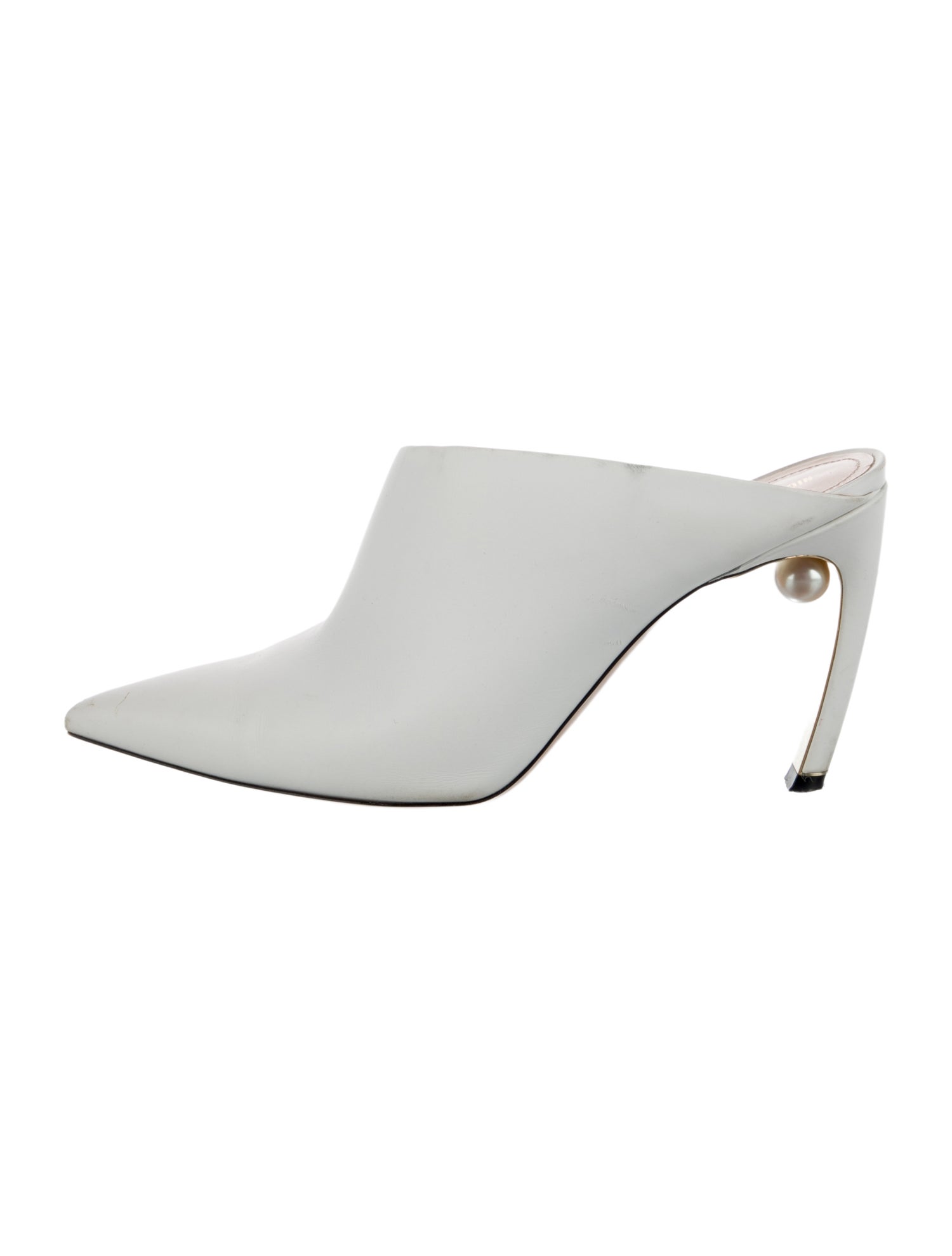 Nicholas Kirkwood Leather Beaded Accents Mules