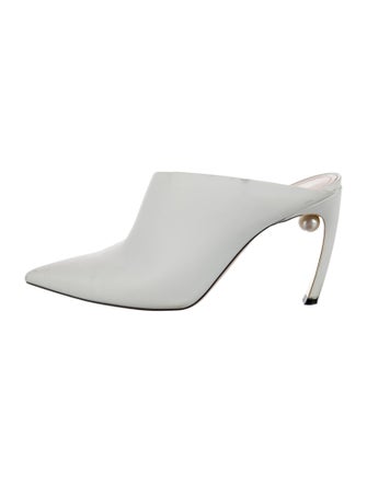 Nicholas Kirkwood Leather Beaded Accents Mules