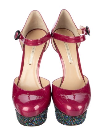 Nicholas Kirkwood Patent Leather Printed D'Orsay Pumps